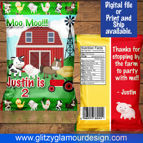 Old McDonald Farm Chip Bag