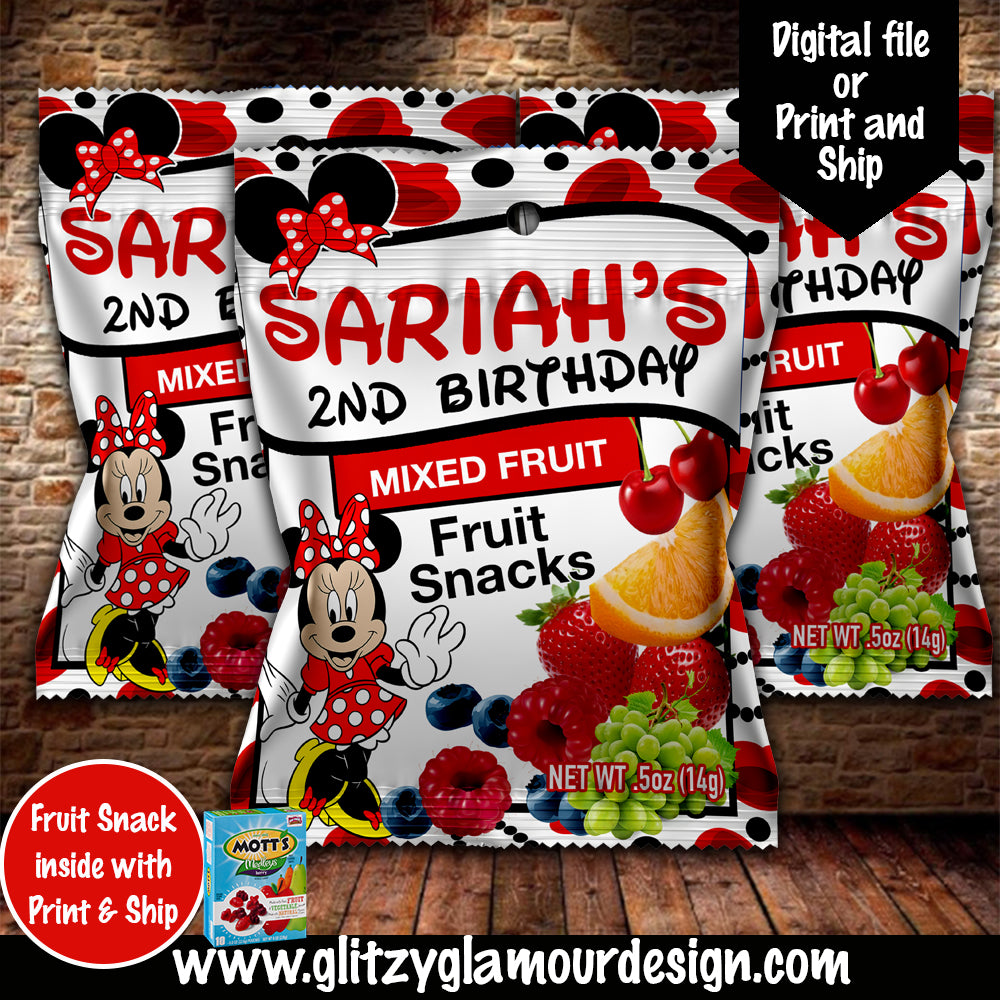 minnie mouse fruit snacks