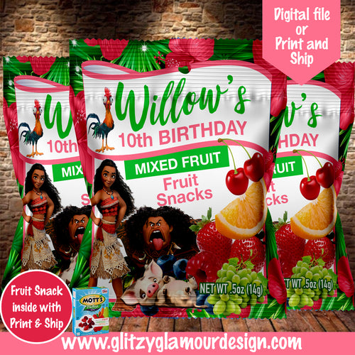 Moana fruit snacks