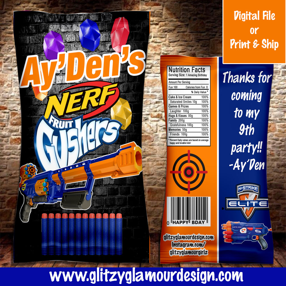 Nerf Gushers – Glitzy Glamour Designs