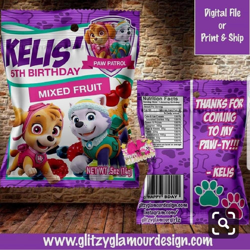 Skye Paw Patrol fruit snacks