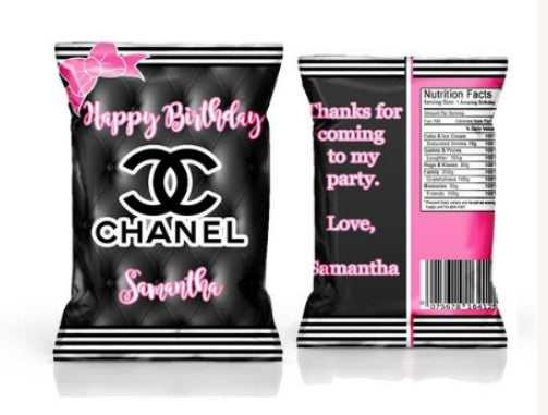 Chanel Inspired Party Favor Chip Bags - The Brat Shack, NY