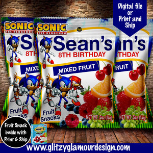 Sonic fruit snacks