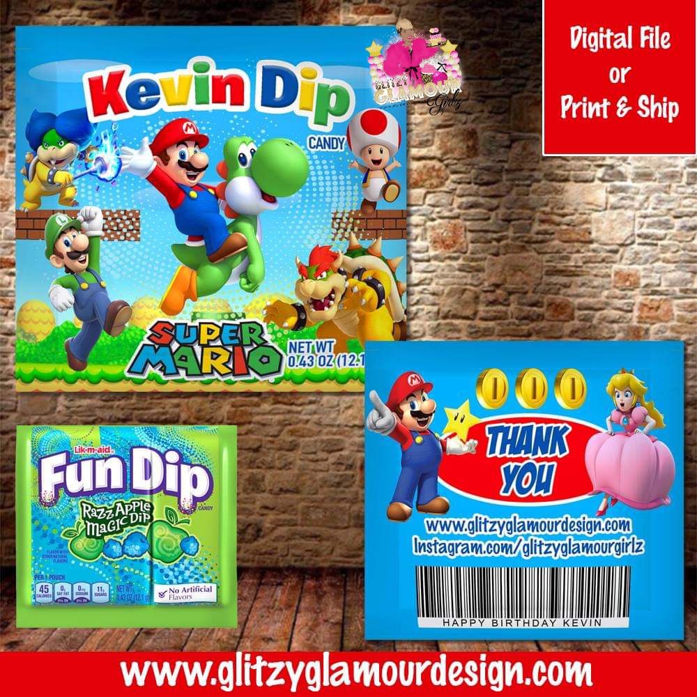 Super Mario Brothers Fun Dip candy