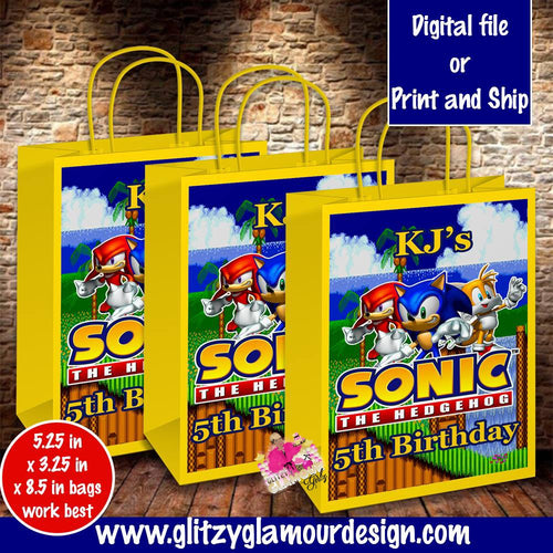 Sonic the hedgehog gift bag