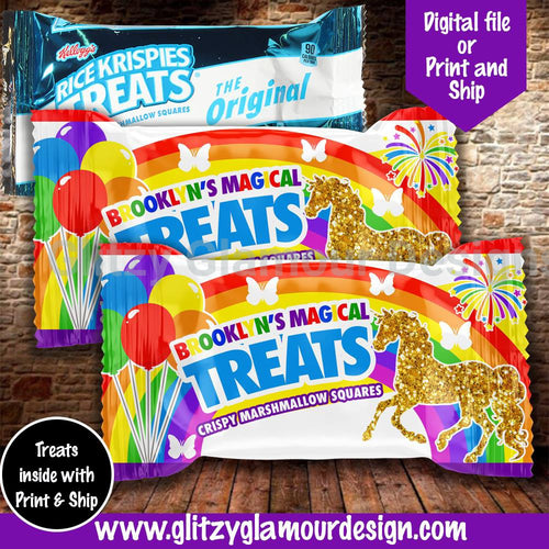 Rainbow Rice Krispies treat