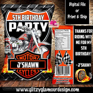 Harley Davidson/Motorcycle/Biker Chip Bag
